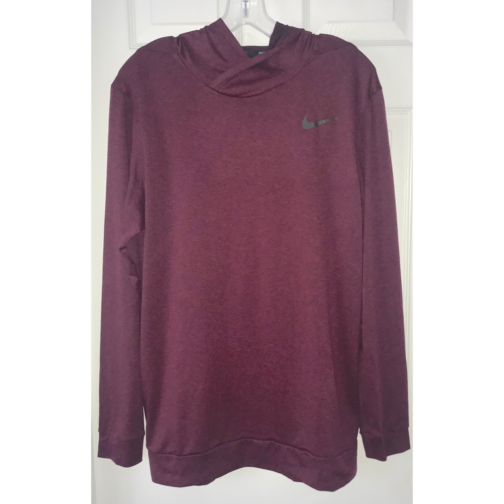 NWOT Nike DRIFIT dark red pullover w/ hood